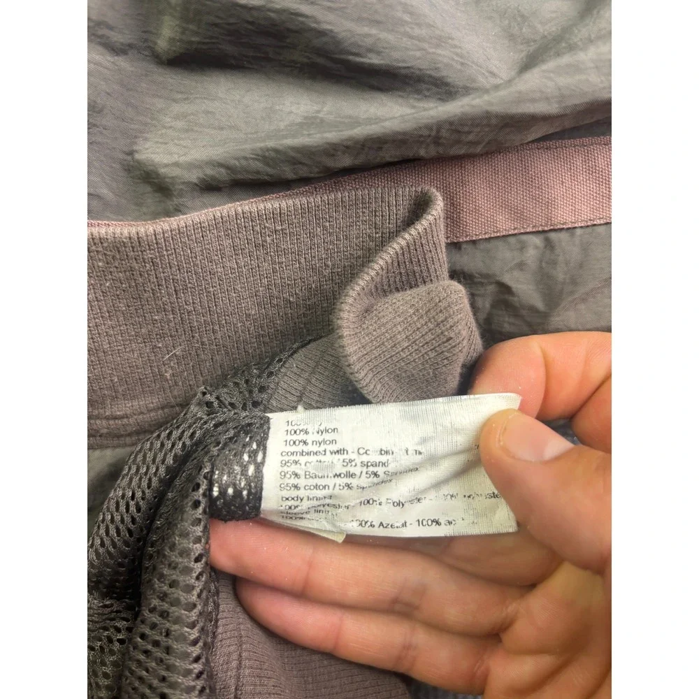 Sandwich Windbreaker Jacket Womens 38 Olive Green Zip Up Hidden Hood Utility - Picture 5 of 7